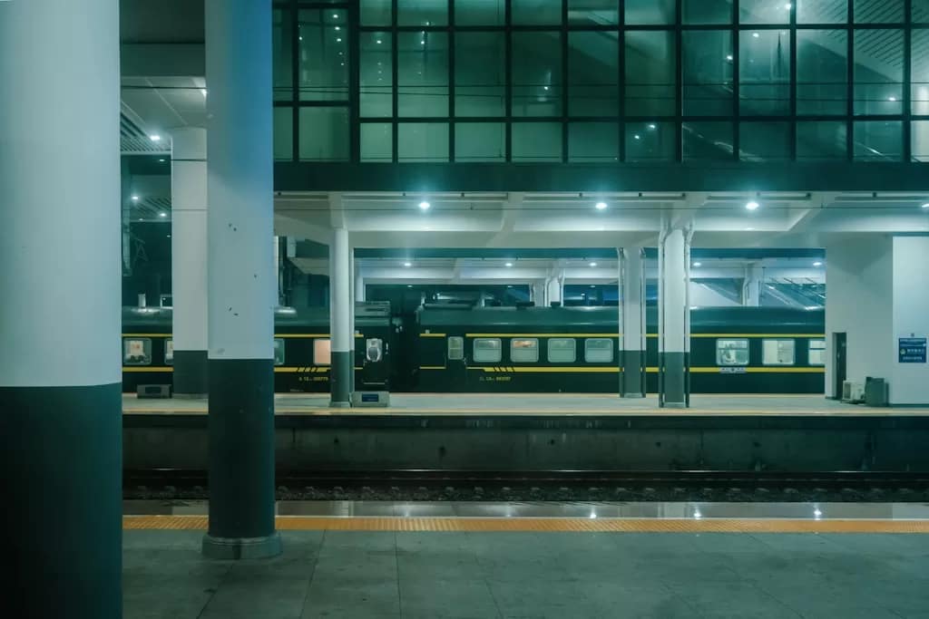 China train station interior