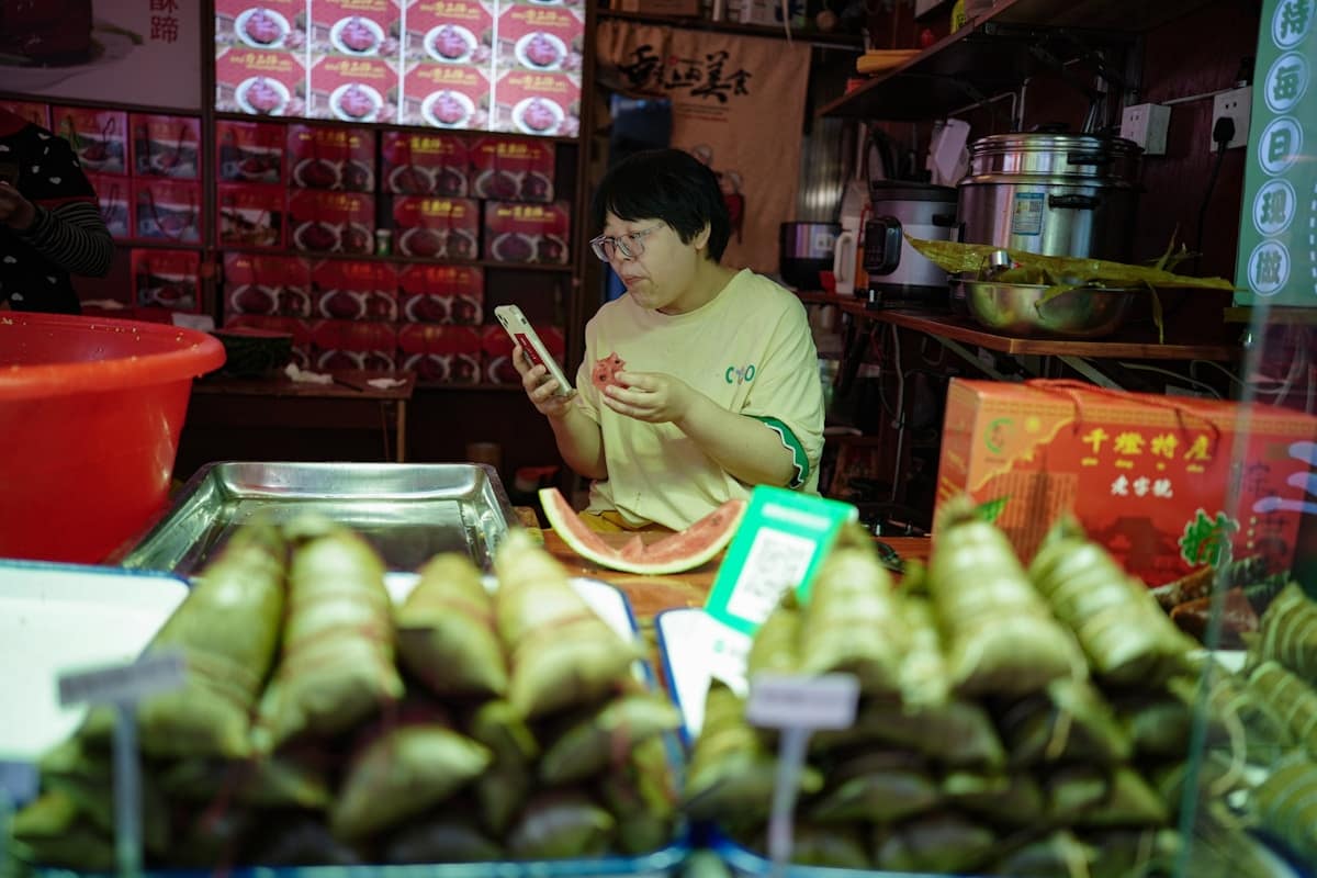 Colorful array of street food and snacks at Xi'an Muslim Quarter China