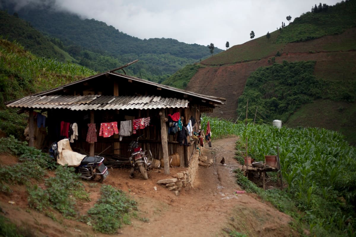 Guizhou ethnic minority village and rice terraces - off the beaten path China