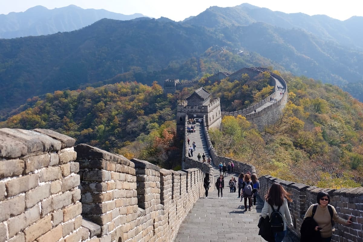 Crowded Great Wall section - China tour mistake visiting at midday