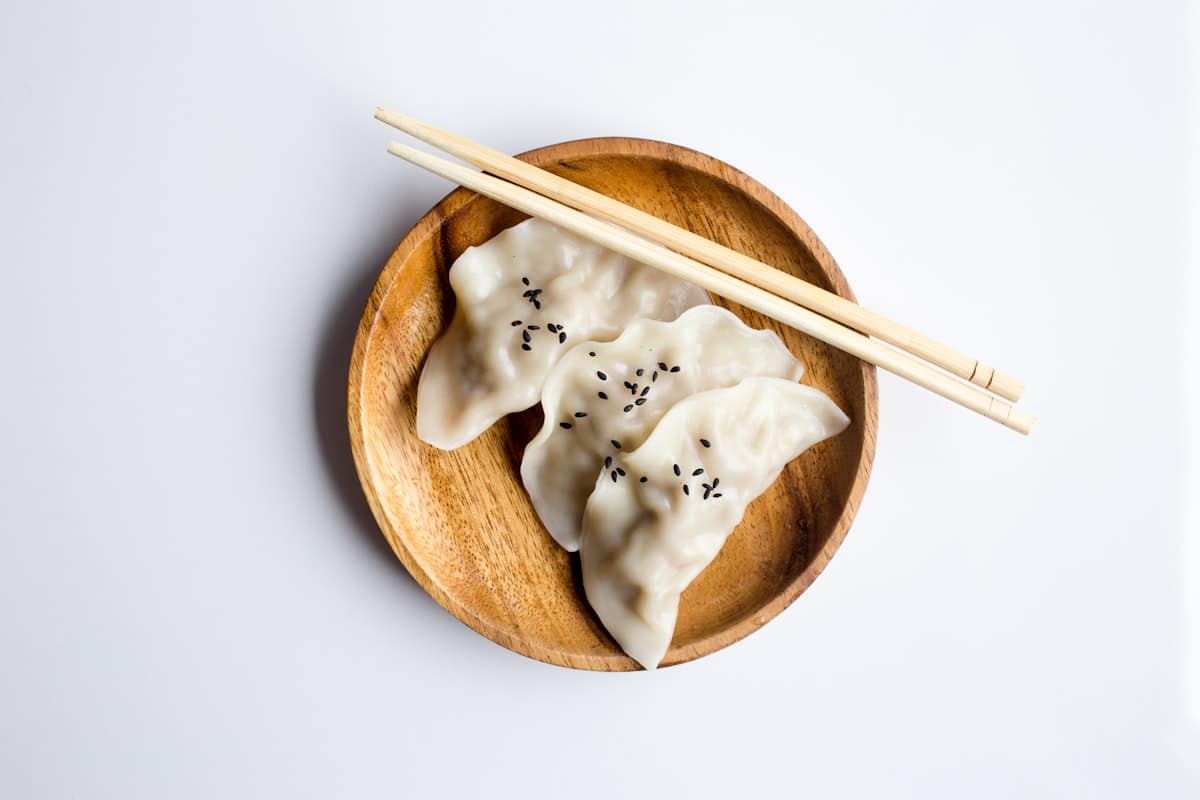 Dumplings and Chinese comfort food close up