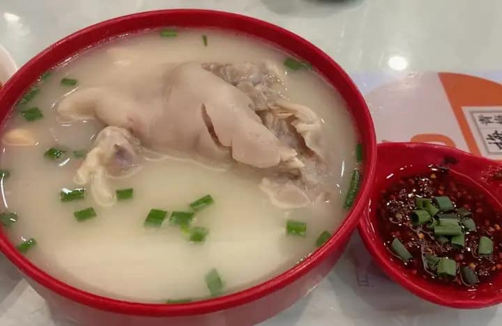 travel sichuan their - pig trotter soup really good
