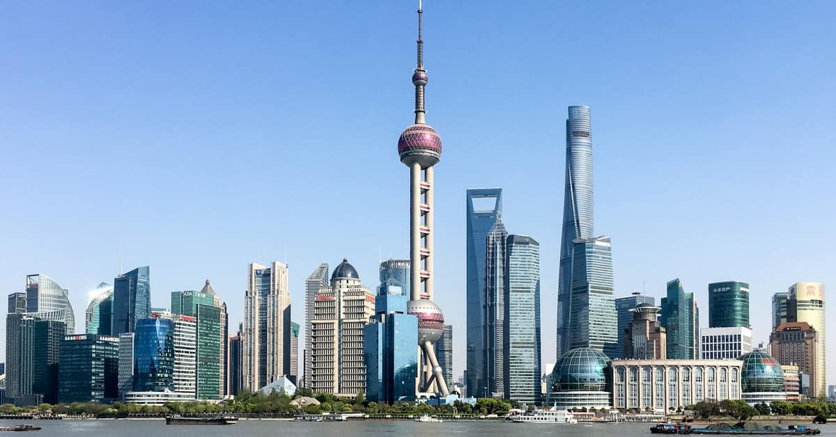 shanghai china - Oriental Pearl Tower and Pudong skyline