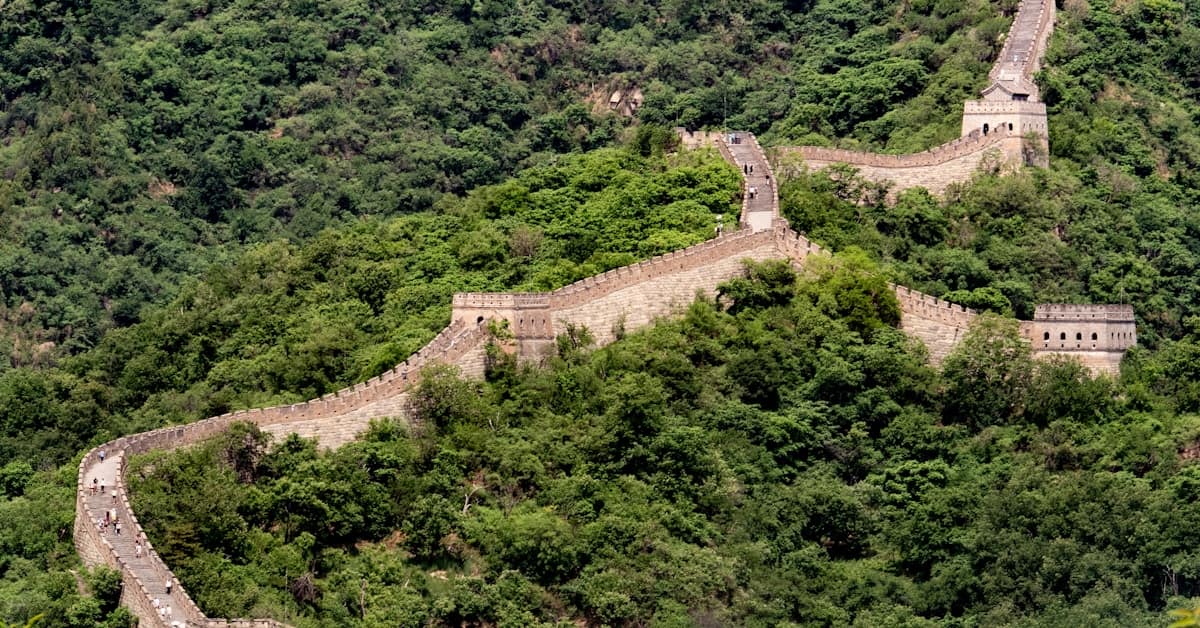 china itinerary - great wall panoramic view mountains